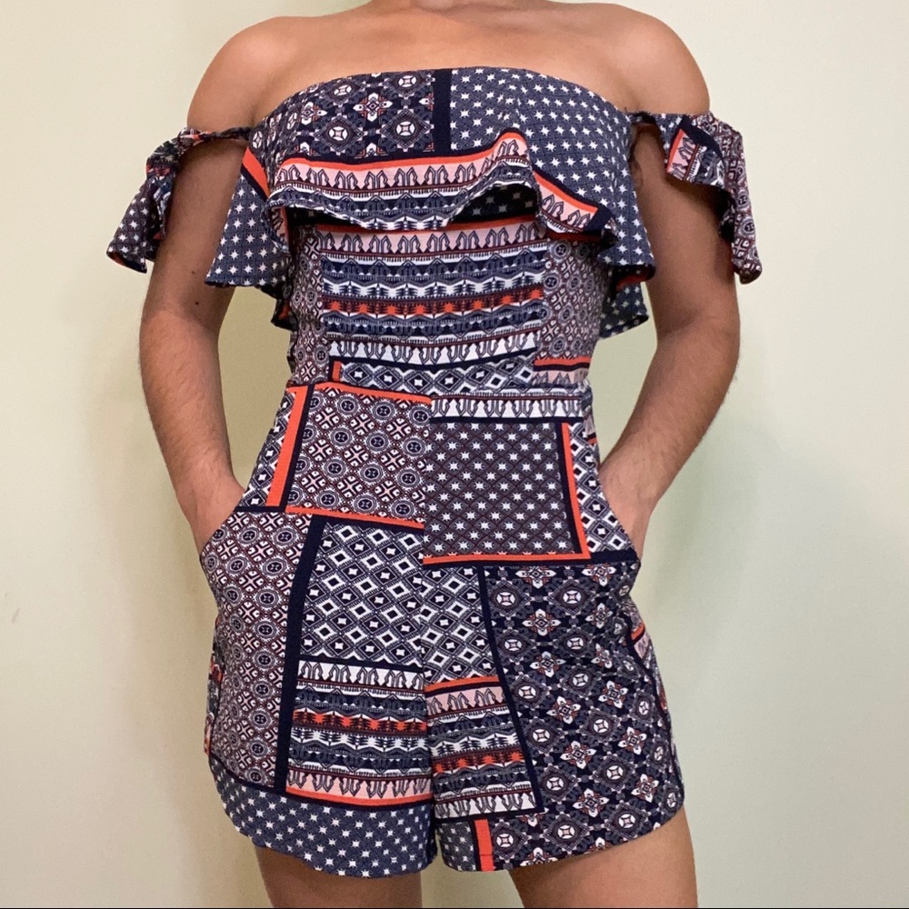 Shinestar Boho Patterned Romper